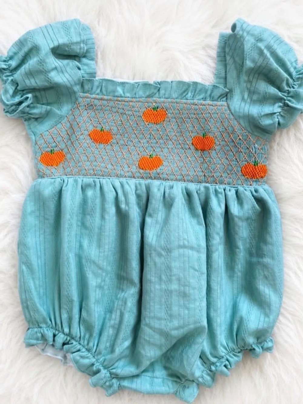 Fall Hand Smocked Bubble Outfit